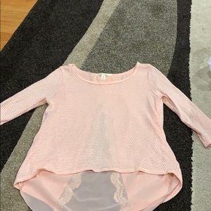 Quarter sleeve pink blouse